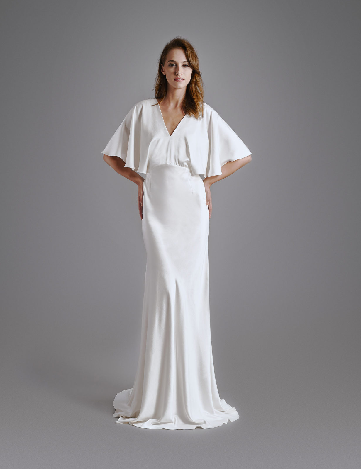 Simple Elegant Silk Wedding Dress Fern Wedding Dress