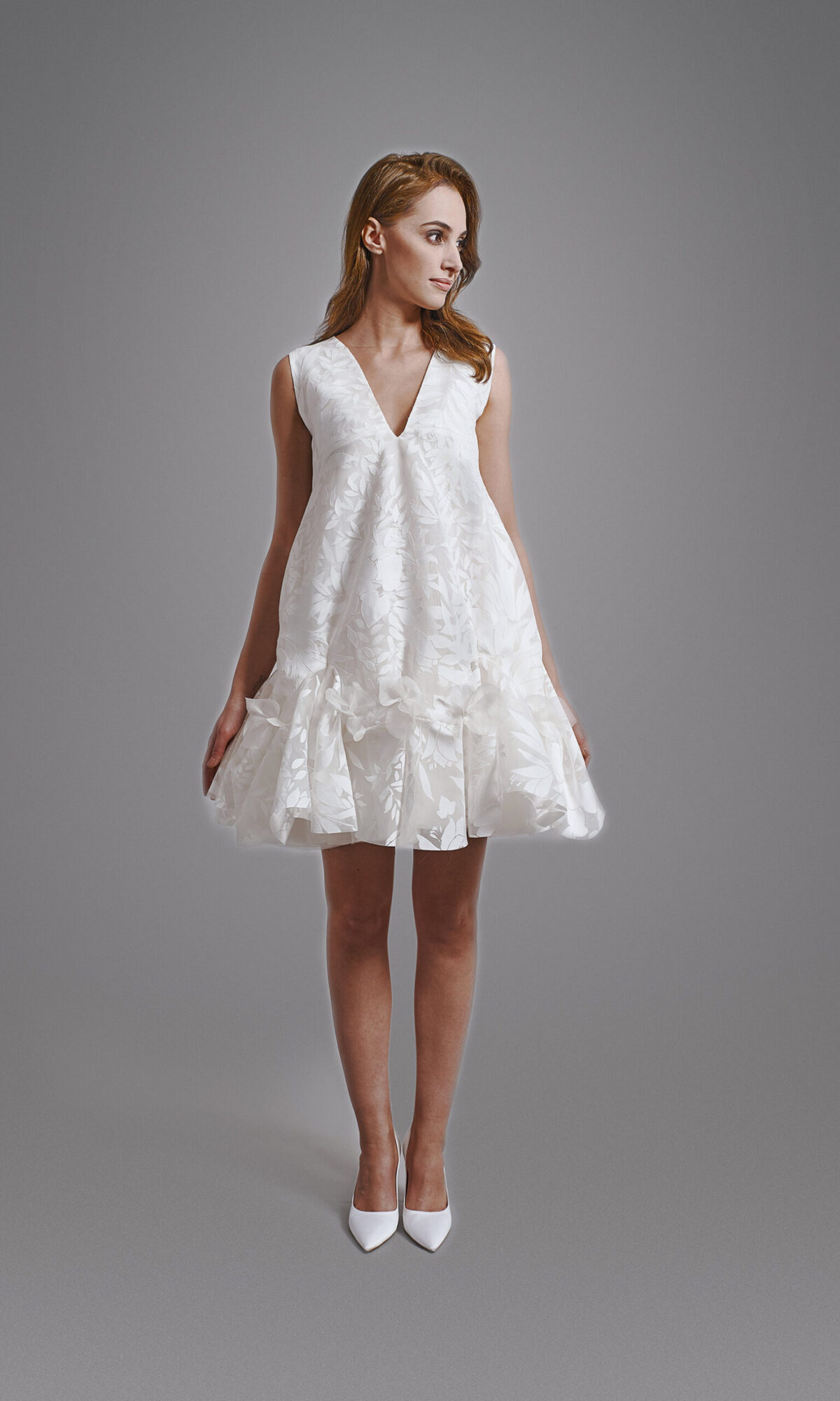 short wedding dress BHARB-IVY-BH2020-0017-001-tall - IVY menyasszonyi ruha