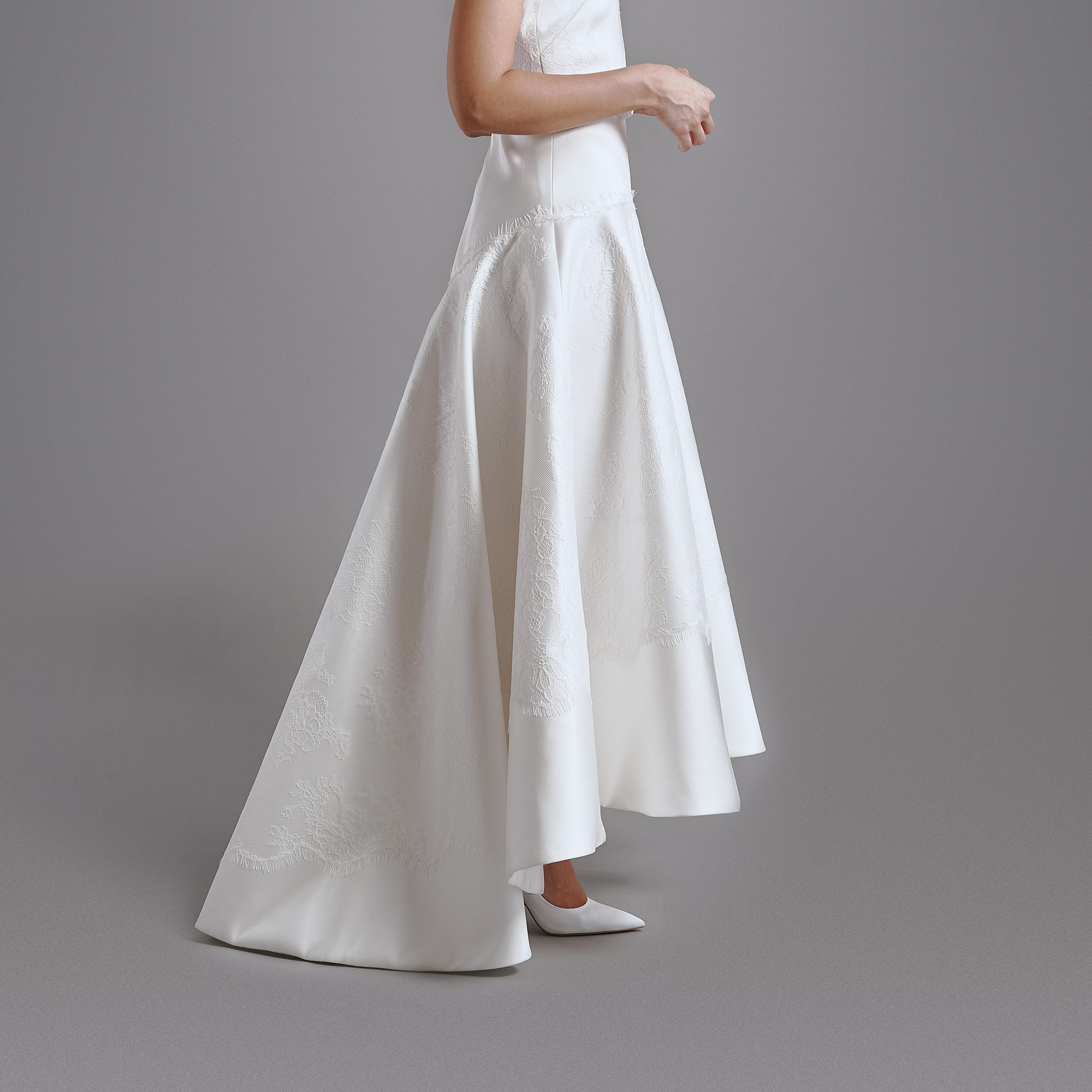 Modern Minimal Wedding Dress JUNIPER BHARB-JUNIPER-BH2020-0011-005-sidemidcloseup