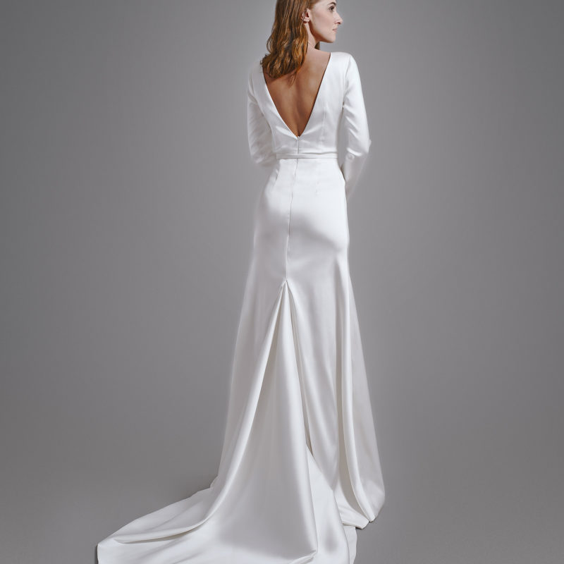 Simple elegant minimal wedding dress BHARB-MAIDEN-BH2020-0015-005-tall